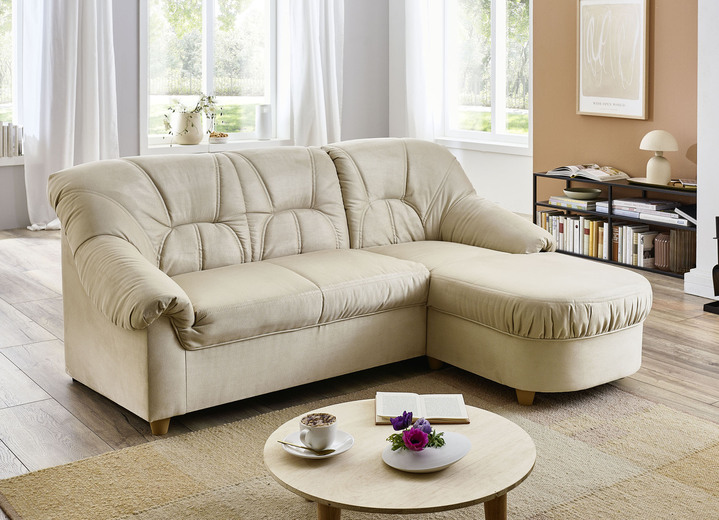 Polsterecken - Polstermöbel in verschiedenen Bezugsvarianten, in Farbe BEIGE, in Ausführung Hocker Ansicht 23