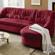 Polsterecken - Polstermöbel in verschiedenen Bezugsvarianten, in Farbe BEIGE, in Ausführung Hocker – Farbe BORDEAUX – Ansicht 3