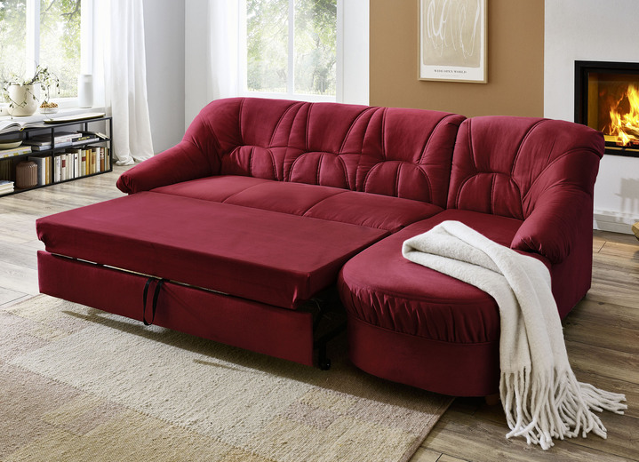 Polsterecken - Polstermöbel in verschiedenen Bezugsvarianten, in Farbe BEIGE, in Ausführung Wohnlandschaft ohne Bettfunktion, 143x285x175 cm Ansicht 8