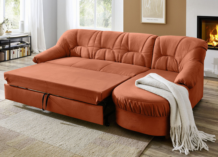 Polsterecken - Polstermöbel in verschiedenen Bezugsvarianten, in Farbe BEIGE, in Ausführung Wohnlandschaft ohne Bettfunktion, 143x285x175 cm Ansicht 21