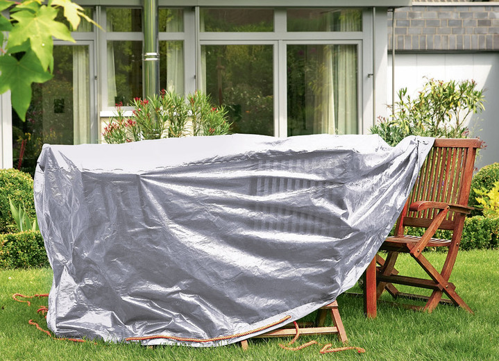 Gartengeräte und Zubehör - Schutzhüllen für Gartenmöbel und Polsterauflagen, in Farbe GRAU, in Ausführung Schutzhülle für runde Sitzgruppe Ansicht 1
