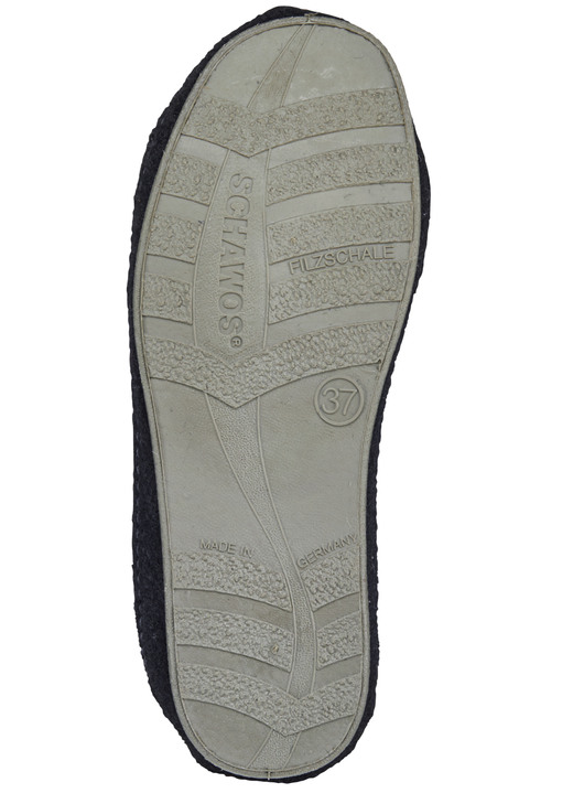 Hausschuhe - Atmungsaktive Damen-Hauschuhe, mit Gummizug, in Größe 036 bis 043, in Farbe SCHWARZ-BORDEAUX Ansicht 6