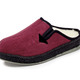 Hausschuhe - Atmungsaktive Damen-Hauschuhe, mit Gummizug, in Größe 036 bis 043, in Farbe SCHWARZ-BORDEAUX – Farbe BORDEAUX-SCHWARZ – Ansicht 1