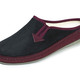 Hausschuhe - Atmungsaktive Damen-Hauschuhe, mit Gummizug, in Größe 036 bis 043, in Farbe SCHWARZ-BORDEAUX – Farbe SCHWARZ-BORDEAUX – Ansicht 1