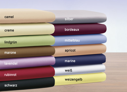 Spannbetttücher - Edel-Jersey-Spannbetttuch von Bellana, in Größe 133 (1x 90–100/190–200 cm) bis 138 (1x 180–200/ 200 cm), in Farbe WEISS, in Ausführung Edel-Jersey Exclusiv – Farbe MARONE – Ansicht 