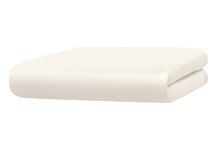 Spannbetttücher - Superweiche Spannbetttücher und Kissenbezüge, in Größe 120 (1 Kissenbezug, 80/ 80 cm) bis 138 (1 Spannbettuch, 180–200/200 cm), in Farbe WEISS Ansicht 6