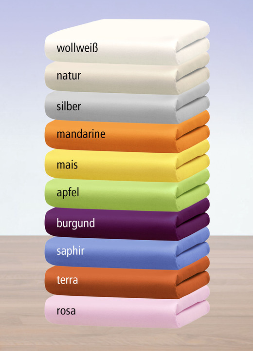 Spannbetttücher - Hochwertiges und flauschiges Spannbetttuch in 2 Qualitäten, in Größe 133 (1x 90–100/200 cm) bis 938 (1x 180–200/200 cm), in Farbe WOLLWEISS Ansicht 3