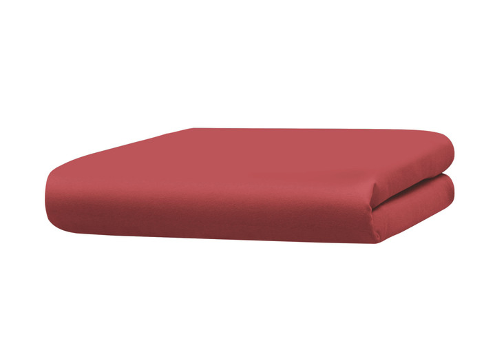 Spannbetttücher - Spannbetttücher aus hochwertiger Microfaser-Qualität, in Größe 133 (2 Spannbetttücher, 100/200 cm) bis 138 (1 Spannbetttuch, 180/200 cm), in Farbe ZIEGEL Ansicht 1