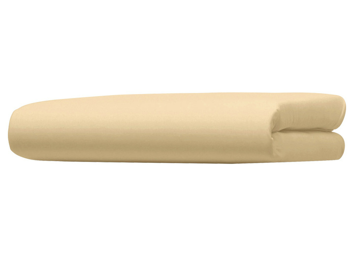 Spannbetttücher - Luxuszwirn-Jersey-Spannbetttuch mit Elasthan, in Größe 133 (1 Spannbetttuch, 90-120/200-220 cm) bis 138 (1 Spannbetttuch, 180-200/ 200-220 cm), in Farbe CAMEL Ansicht 1