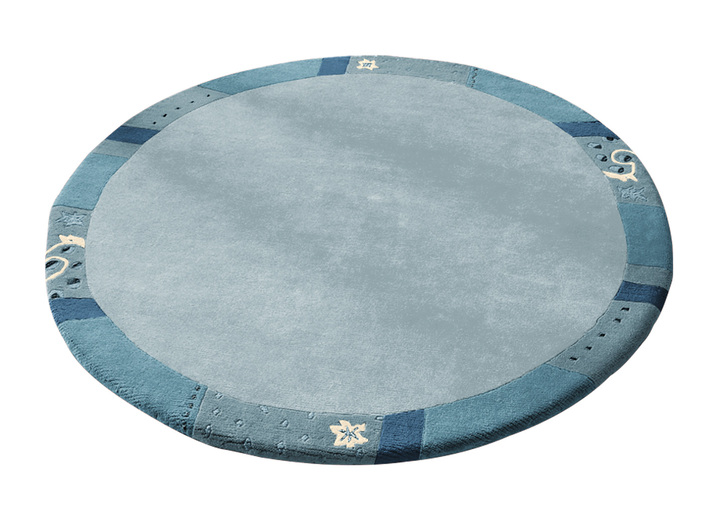 Klassisch - Handgetuftete Brücken, Teppiche und Bettumrandung Ansicht 10 Klassisch - Handgetuftete Brücken, Teppiche und Bettumrandung, in Größe 011 (Brücke,  60x 90 cm) bis 325 (Bettumrandung, 3-tlg.), in Farbe BLAU Ansicht 10