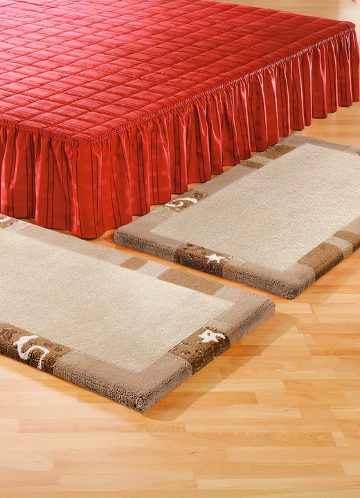 Klassisch - Handgetuftete Brücken, Teppiche und Bettumrandung Ansicht 20 Klassisch - Handgetuftete Brücken, Teppiche und Bettumrandung, in Größe 011 (Brücke,  60x 90 cm) bis 325 (Bettumrandung, 3-tlg.), in Farbe BLAU Ansicht 20