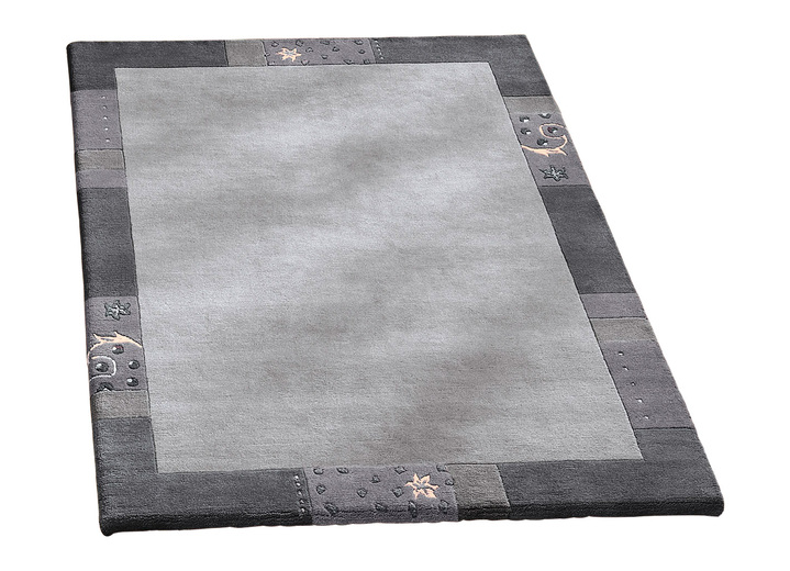 Klassisch - Handgetuftete Brücken, Teppiche und Bettumrandung Ansicht 12 Klassisch - Handgetuftete Brücken, Teppiche und Bettumrandung, in Größe 011 (Brücke,  60x 90 cm) bis 325 (Bettumrandung, 3-tlg.), in Farbe BLAU Ansicht 12