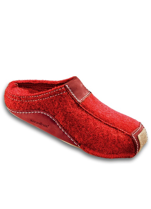 Hausschuhe - HAFLINGER Hausschuh, Walkstoff aus Schurwolle, in Größe 036 bis 046, in Farbe MARINE Ansicht 3