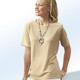 Kurzarm - Shirt in 13 Farben mit kurzen Ärmeln – Farbe BEIGE Kurzarm - Shirt in 13 Farben mit kurzen Ärmeln, in Größe 038 bis 054, in Farbe GELB
