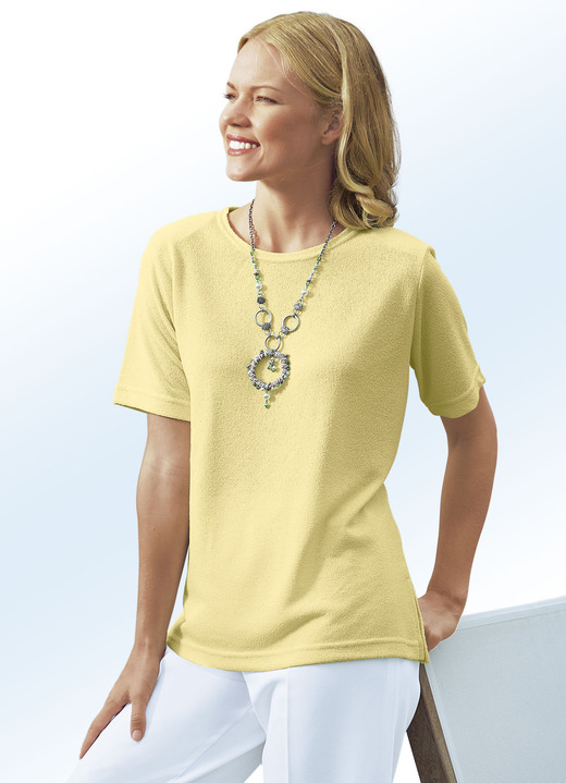 Kurzarm - Shirt in 13 Farben mit kurzen Ärmeln Ansicht 5 Kurzarm - Shirt in 13 Farben mit kurzen Ärmeln, in Größe 038 bis 054, in Farbe SMARAGD Ansicht 5