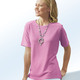 Kurzarm - Shirt in 13 Farben mit kurzen Ärmeln – Farbe PINK Kurzarm - Shirt in 13 Farben mit kurzen Ärmeln, in Größe 038 bis 054, in Farbe GELB