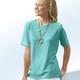 Kurzarm - Shirt in 13 Farben mit kurzen Ärmeln – Farbe SMARAGD Kurzarm - Shirt in 13 Farben mit kurzen Ärmeln, in Größe 038 bis 054, in Farbe GELB