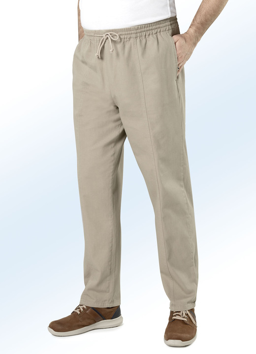 Jeans - Schlupfjeans mit Gummibund und Kordelzug in 4 Farben Jeans - Schlupfjeans mit Gummibund und Kordelzug in 4 Farben, in Größe 024 bis 110, in Farbe BEIGE