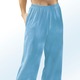 Freizeithosen - Frottier-Hose in Capriform, in Größe 038 bis 056, in Farbe TÜRKIS