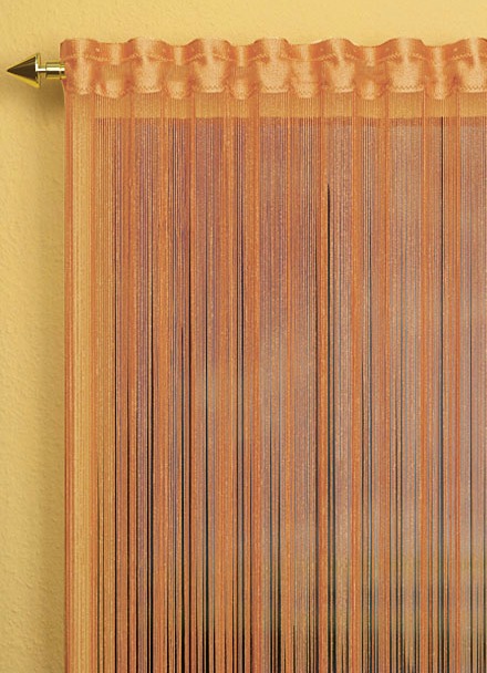 Klassisch - Fadenstore für Gardinenstange und -schiene, in Größe 303 (H125xB 90 cm) bis 309 (H245xB 90 cm), in Farbe TERRA