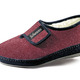 Hausschuhe - Atmungsaktive Damen-Hausschuhe, mit Klettverschluss, in Größe 037 bis 043, in Farbe BORDEAUX – Farbe BORDEAUX – Ansicht 1
