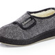 Hausschuhe - Atmungsaktive Damen-Hausschuhe, mit Klettverschluss, in Größe 037 bis 043, in Farbe MARINE – Farbe GRAU – Ansicht 1