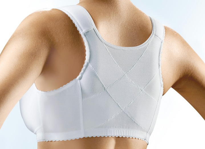 - BH mit Elastikspitze am Dekolleté, in Größe 080 bis 120, in Cup B, in Farbe WEISS Ansicht 2