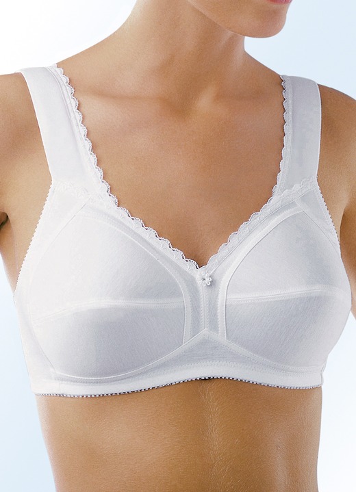 Soft-BH - Susa BH mit Spitzenabschluss Ansicht 3 Soft-BH - Susa BH mit Spitzenabschluss, in Größe 075 bis 110, in Cup B, in Farbe WEISS Ansicht 3