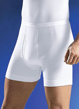 Schiesser Unterhose aus Doppelripp mit Eingriff, weiß
