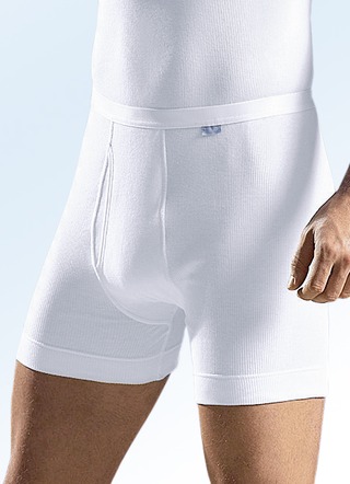 Schiesser Unterhose aus Doppelripp mit Eingriff, weiß