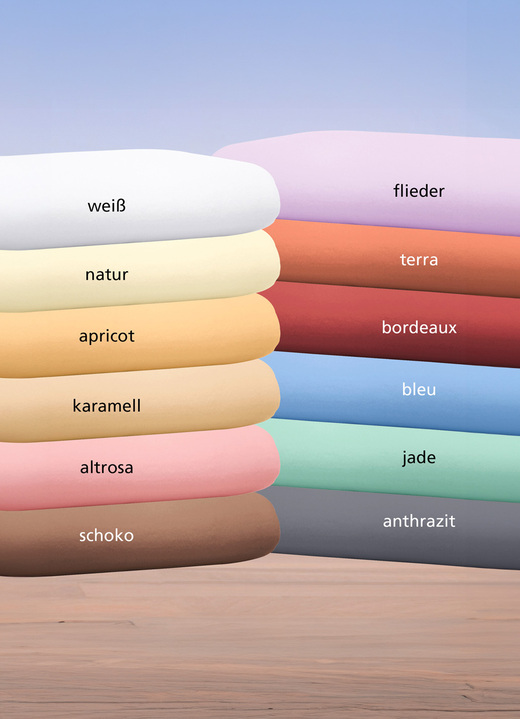 Spannbetttücher - Flauschiges Biber-Spannbetttuch, in Größe 033 (2 Spannbetttücher, 100/200 cm) bis 038 (1 Spannbetttuch, 200/200 cm), in Farbe KARAMELL Ansicht 1