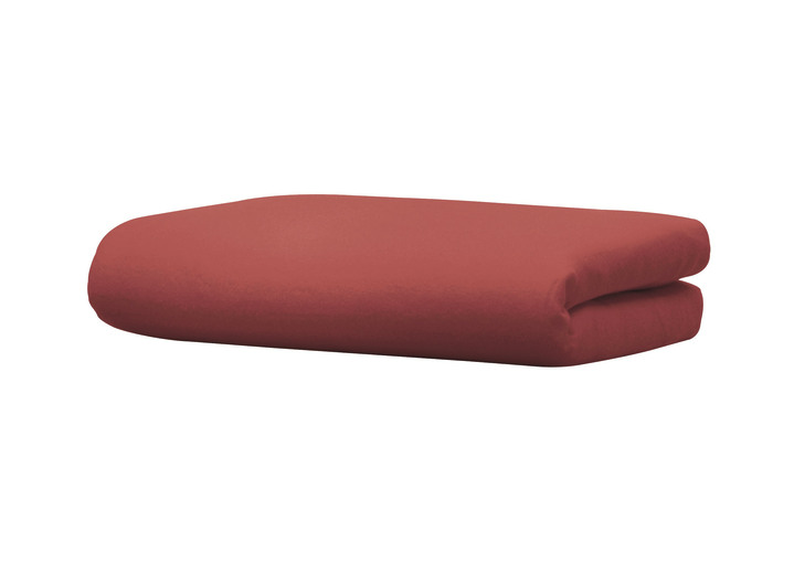 Spannbetttücher - Biber-Betttuch aus 100% Baumwolle, in Größe 031 (2 Betttücher, 150/250 cm) bis 032 (1 Betttuch, 220/270 cm), in Farbe BORDEAUX Ansicht 1