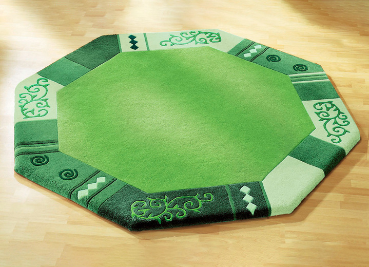 Bettumrandungen - Handgetuftete Brücken, Teppiche und Bettumrandungen, in Größe 103 (Brücke, 60x90 cm) bis 325 (Bettumrandung, 3-teilig), in Farbe BLAU Ansicht 14