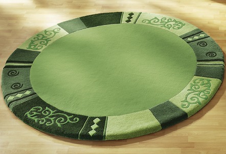 Bettumrandungen - Handgetuftete Brücken, Teppiche und Bettumrandungen, in Größe 103 (Brücke, 60x90 cm) bis 325 (Bettumrandung, 3-teilig), in Farbe BLAU – Farbe GRÜN – Ansicht 