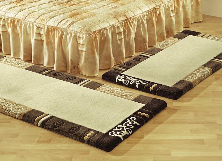 Bettumrandungen - Handgetuftete Brücken, Teppiche und Bettumrandungen, in Größe 103 (Brücke, 60x90 cm) bis 325 (Bettumrandung, 3-teilig), in Farbe BLAU Ansicht 5