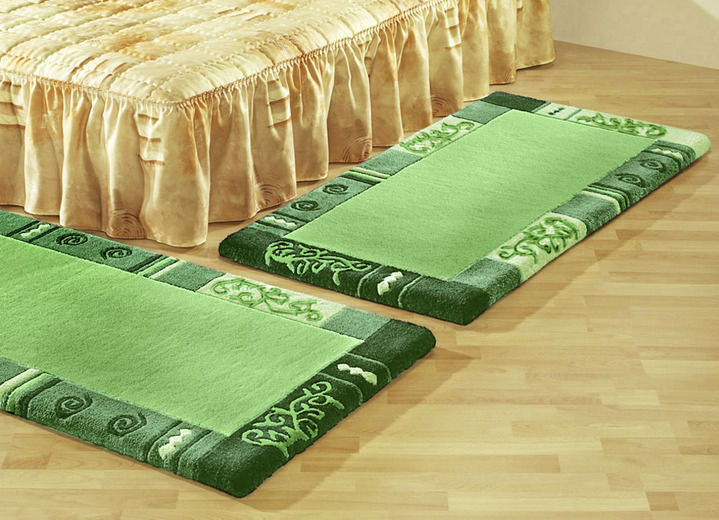 Bettumrandungen - Handgetuftete Brücken, Teppiche und Bettumrandungen, in Größe 103 (Brücke, 60x90 cm) bis 325 (Bettumrandung, 3-teilig), in Farbe BLAU Ansicht 8