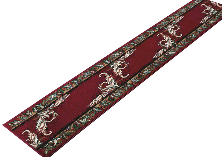 Läufer & Stufenmatten - Klassischer Läufer in Wunschlänge, in Größe 101 (Läufer, 60 cm breit) bis 106 (Läufer, 100 cm breit), in Farbe ROT Ansicht 1
