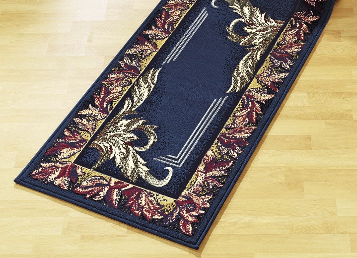 Klassisch - Brücken/Teppiche und Bettumrandungen mit Mittelmotiv, in Größe 103 (Brücke, 60x 90 cm) bis 315 (2 Vorleger 60x110 cm und 1 Läufer 60x320 cm), in Farbe BLAU MITTELM. Ansicht 2