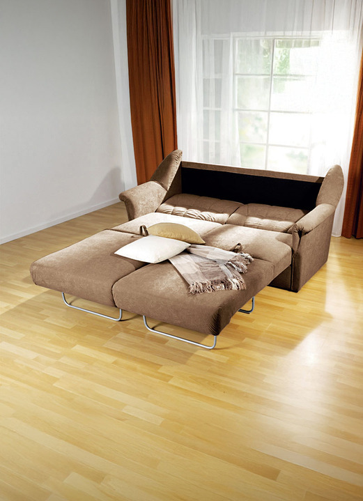 Klassische Möbel - Verwandlungssofa mit hochwertiger Polsterung, in Farbe TERRA Ansicht 5