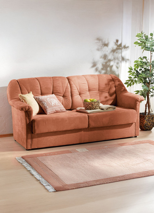 Klassische Möbel - Verwandlungssofa mit hochwertiger Polsterung, in Farbe TERRA Ansicht 1