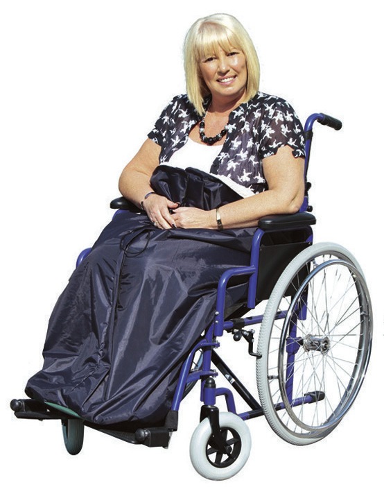 Rollatoren & Rollstühle - Rollstuhl-Wärmesack, in Farbe BLAU/WEIß Ansicht 1
