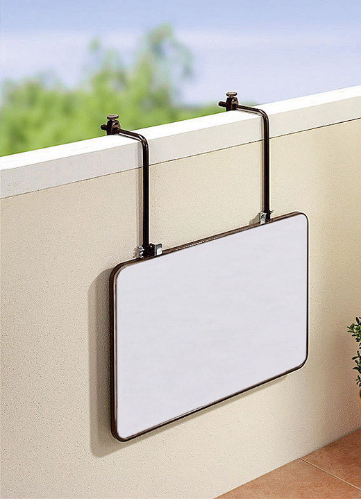 Gartenmöbel - Praktischer Balkon-Hängetisch, in Farbe BRAUN Ansicht 1