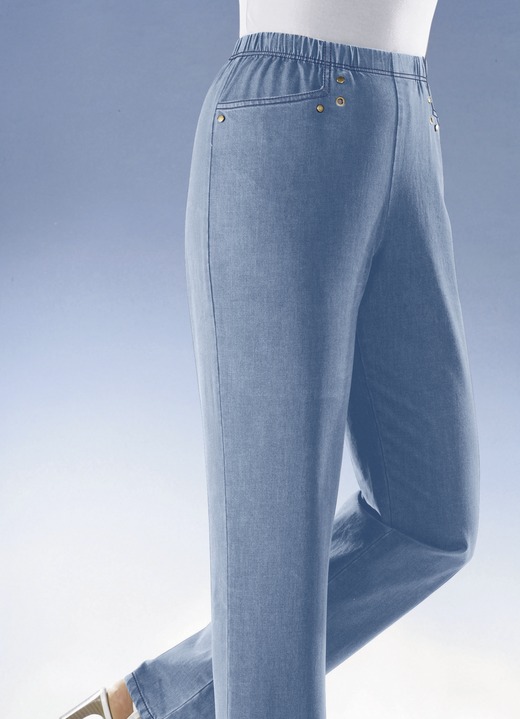 - Jeans aus Soft-Denim in 6 Farben, in Größe 019 bis 060, in Farbe HELLBLAU