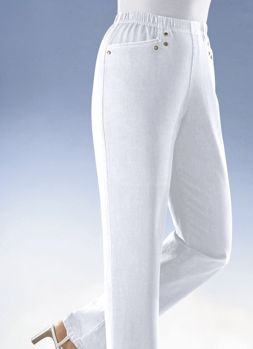 - Jeans aus Soft-Denim in 6 Farben, in Größe 019 bis 060, in Farbe WEISS