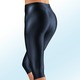 Freizeithosen - Capri-Leggings mit Glanz-Effekt in 4 Farben, in Größe 034 bis 050, in Farbe SCHWARZ