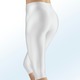 Freizeithosen - Capri-Leggings mit Glanz-Effekt in 5 Farben – Farbe WEISS Freizeithosen - Capri-Leggings mit Glanz-Effekt in 5 Farben, in Größe 032 bis 048, in Farbe WEISS
