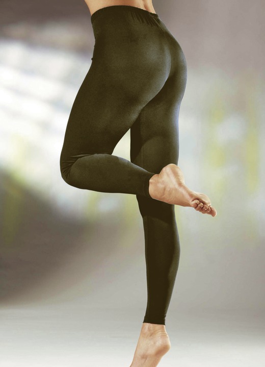 - Leggings mit bequemem Dehnbund in 3 Farben, in Größe 036 bis 058, in Farbe OLIV