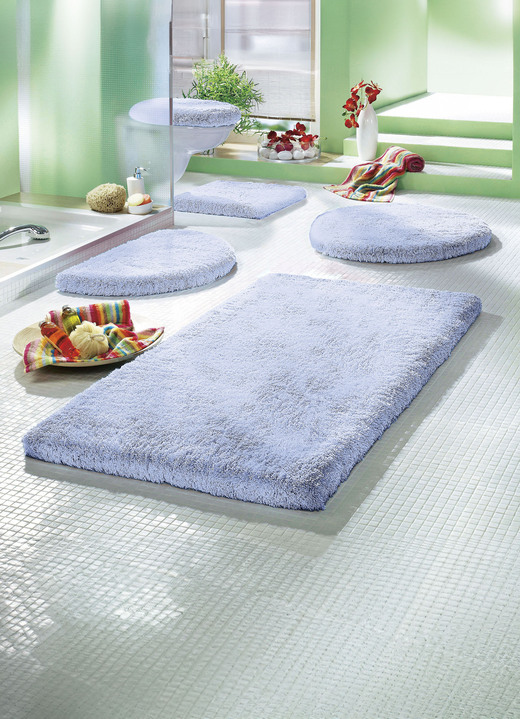 Badgarnituren - Mesana Badgarnitur mit rutschhemmender Rückseite Ansicht 6 Badgarnituren - Mesana Badgarnitur mit rutschhemmender Rückseite, in Größe 100 (Vorleger halbrund, 50/ 80 cm) bis 112 (Deckelbezug, 47/ 50 cm), in Farbe TÜRKIS Ansicht 6