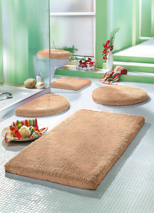 Badgarnituren - Mesana Badgarnitur mit rutschhemmender Rückseite, in Größe 100 (Vorleger halbrund, 50/ 80 cm) bis 112 (Deckelbezug, 47/ 50 cm), in Farbe SMARAGDGRÜN Ansicht 9