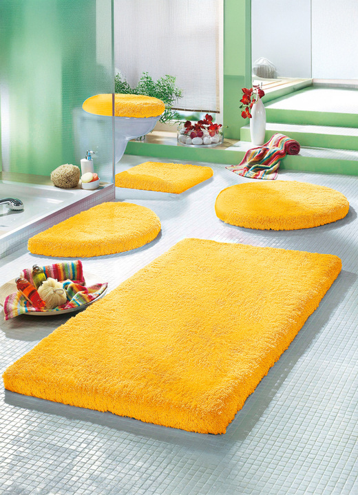 Badgarnituren - Mesana Badgarnitur mit rutschhemmender Rückseite Ansicht 12 Badgarnituren - Mesana Badgarnitur mit rutschhemmender Rückseite, in Größe 100 (Vorleger halbrund, 50/ 80 cm) bis 112 (Deckelbezug, 47/ 50 cm), in Farbe TÜRKIS Ansicht 12